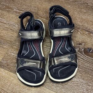 Ecco Black and Bronze Women's Sandals